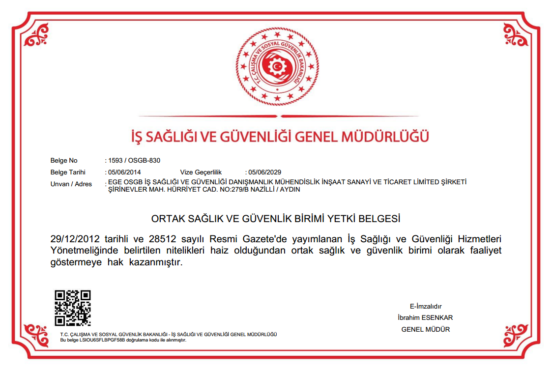 OSGB Yetki